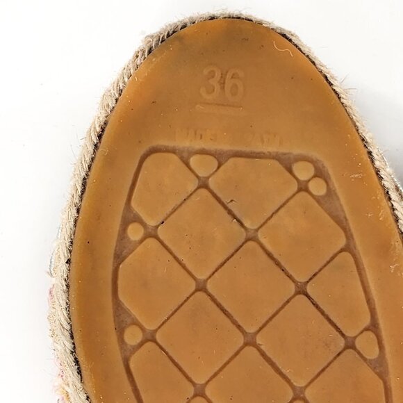 CHANEL Tweed Silver Cap Toe Espadrille Flats - Picture 12 of 12
